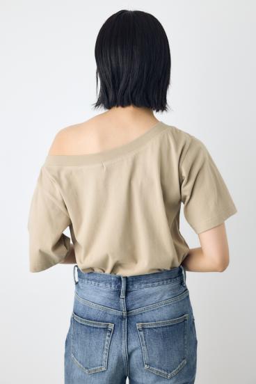 クールタッチワンショルダーカットトップス 詳細画像