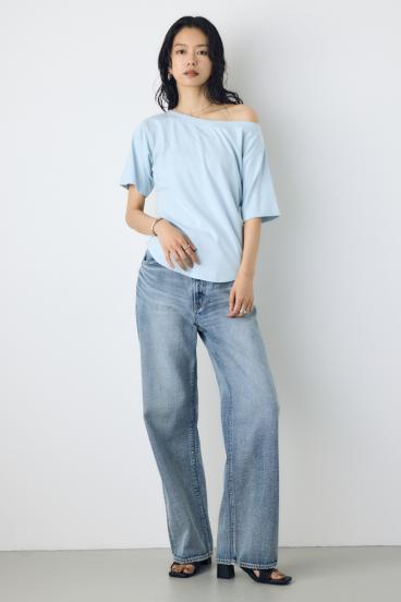 クールタッチワンショルダーカットトップス 詳細画像