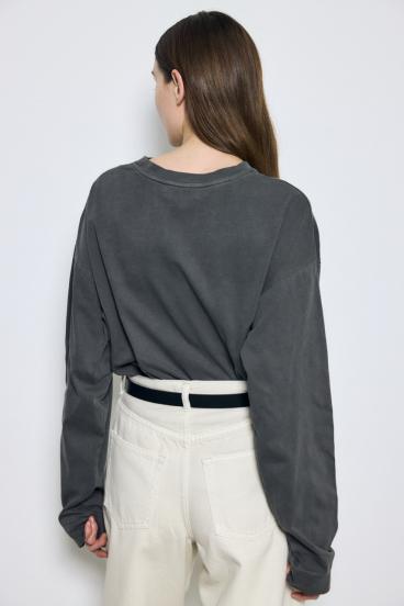 ワンポイントロゴロングTシャツ 詳細画像