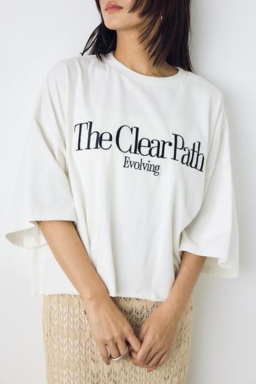 刺繍ロゴTシャツ