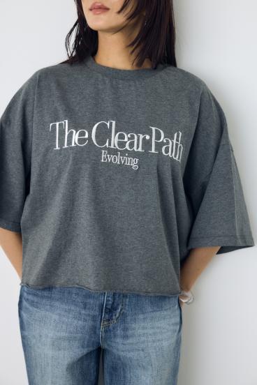 刺繍ロゴTシャツ