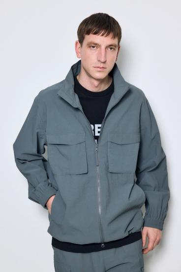 トライファンクションスタンドカラーブルゾン