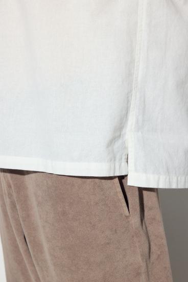 フレンチリネンCOOLMAXスキッパーシャツ 詳細画像