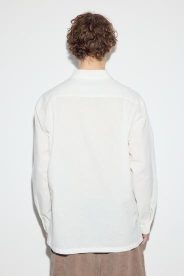 フレンチリネンCOOLMAXスキッパーシャツ 詳細画像