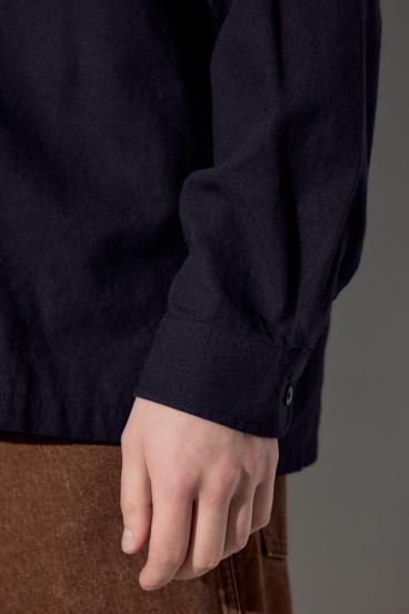 フレンチリネンCOOLMAXスキッパーシャツ 詳細画像