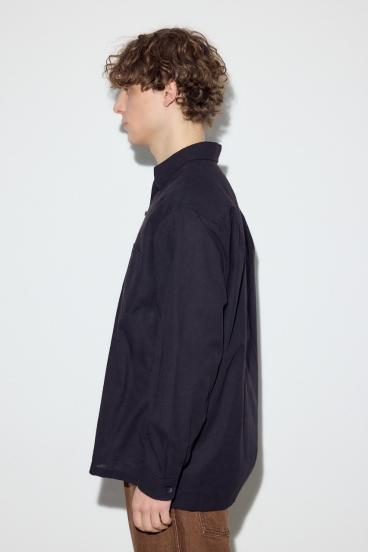 フレンチリネンCOOLMAXスキッパーシャツ 詳細画像