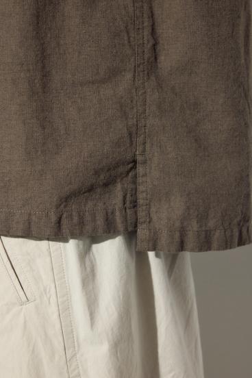 フレンチリネンCOOLMAXスキッパーシャツ 詳細画像