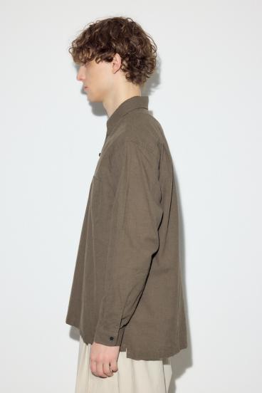 フレンチリネンCOOLMAXスキッパーシャツ 詳細画像