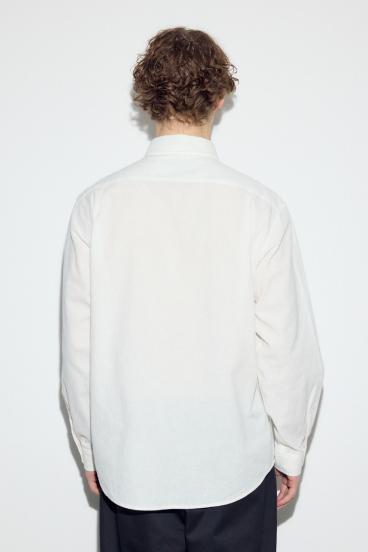 【SS先行アイテム】フレンチリネンCOOLMAXストライプシャツ 詳細画像