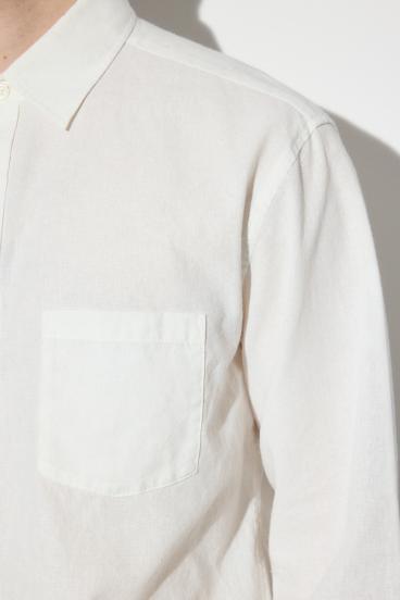 【SS先行アイテム】フレンチリネンCOOLMAXストライプシャツ 詳細画像