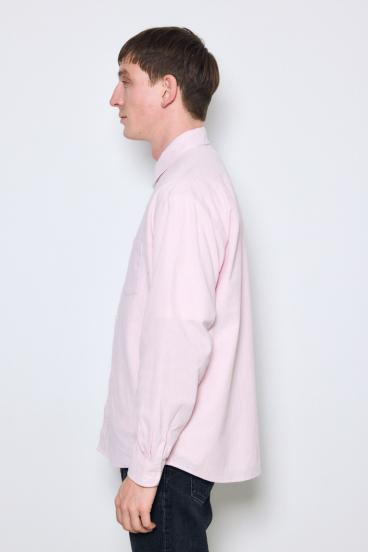 【SS先行アイテム】フレンチリネンCOOLMAXストライプシャツ 詳細画像