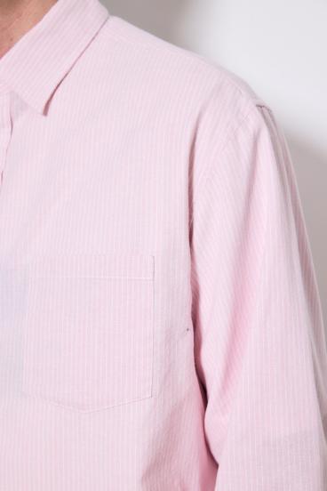 【SS先行アイテム】フレンチリネンCOOLMAXストライプシャツ 詳細画像