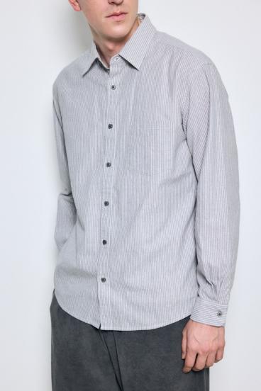 【SS先行アイテム】フレンチリネンCOOLMAXストライプシャツ