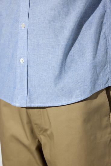 【SS先行アイテム】フレンチリネンCOOLMAXストライプシャツ 詳細画像