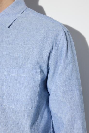 【SS先行アイテム】フレンチリネンCOOLMAXストライプシャツ 詳細画像