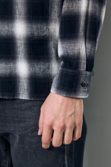 フレンチリネンオンブレーチェックシャツ 詳細画像