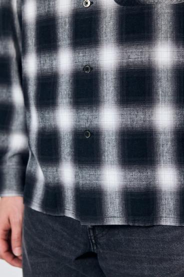 フレンチリネンオンブレーチェックシャツ 詳細画像