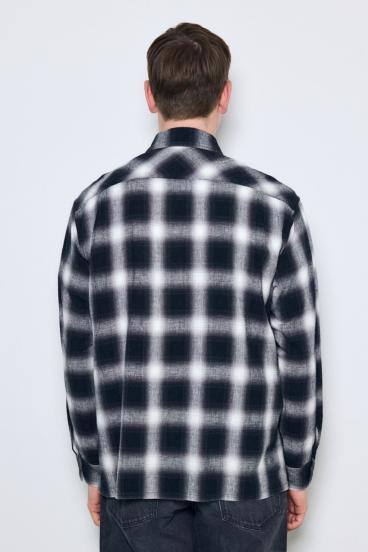 フレンチリネンオンブレーチェックシャツ 詳細画像