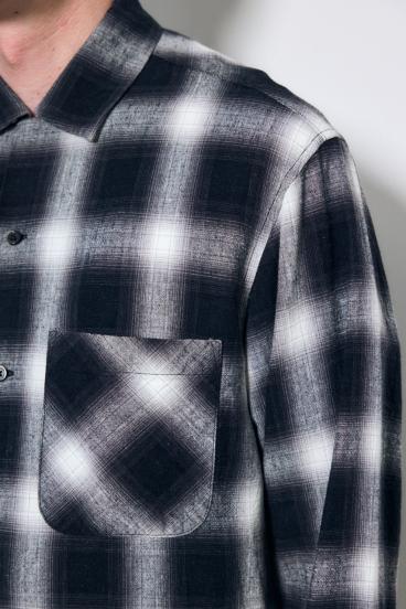 フレンチリネンオンブレーチェックシャツ 詳細画像