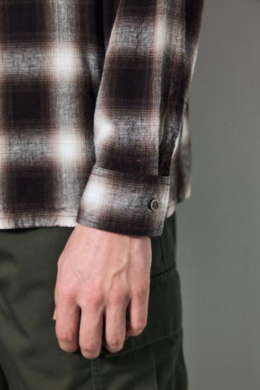 フレンチリネンオンブレーチェックシャツ 詳細画像