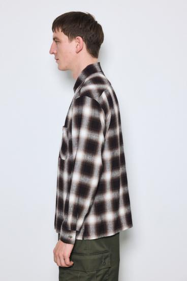 フレンチリネンオンブレーチェックシャツ 詳細画像