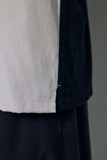 ツートーン切替開襟半袖シャツ 詳細画像