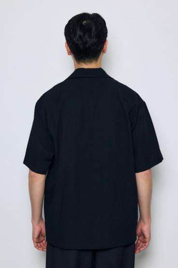 ツートーン切替開襟半袖シャツ 詳細画像