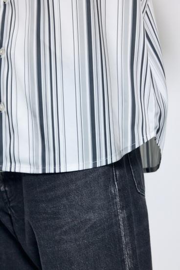 マルチストライプ半袖シャツ 詳細画像