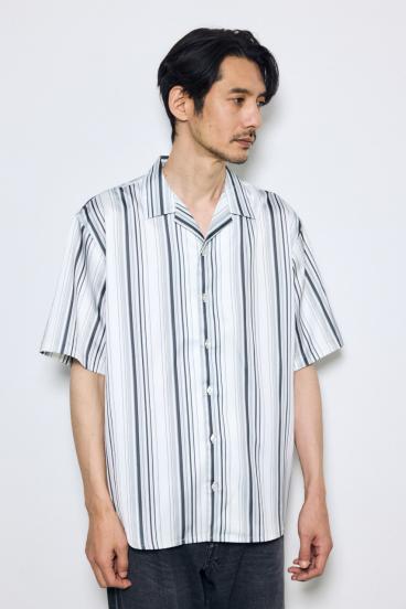 マルチストライプ半袖シャツ 詳細画像