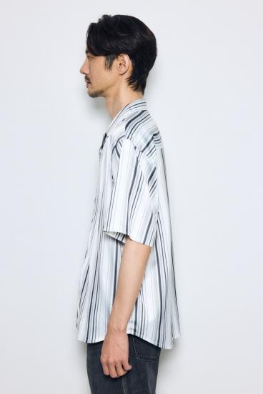 マルチストライプ半袖シャツ 詳細画像