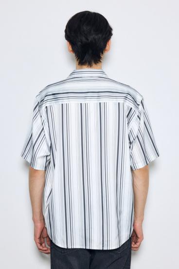 マルチストライプ半袖シャツ 詳細画像