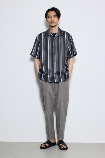 マルチストライプ半袖シャツ 詳細画像