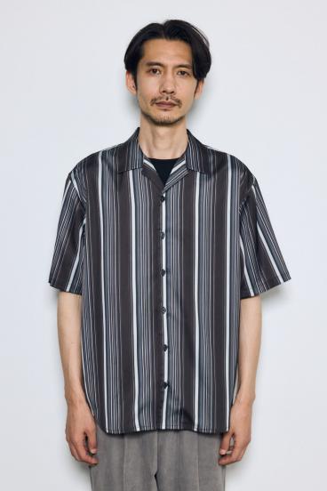 マルチストライプ半袖シャツ 詳細画像