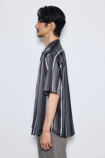マルチストライプ半袖シャツ 詳細画像