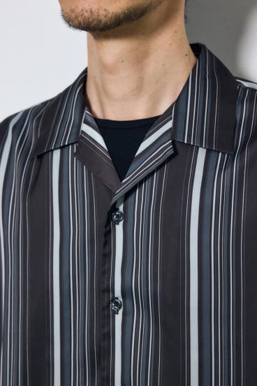 マルチストライプ半袖シャツ 詳細画像