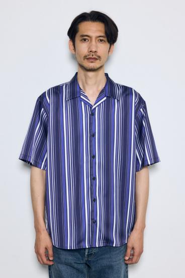 マルチストライプ半袖シャツ 詳細画像