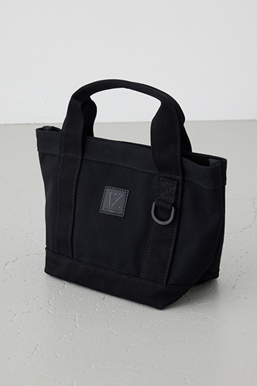 パッチ付きミニトートバッグ