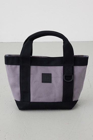 パッチ付きミニトートバッグ