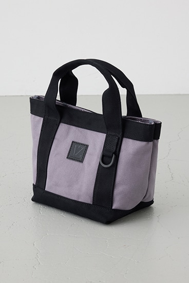 パッチ付きミニトートバッグ