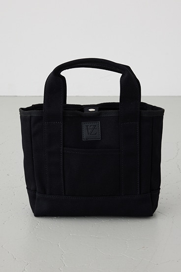 パッチ付きミニトートスクエアバッグ