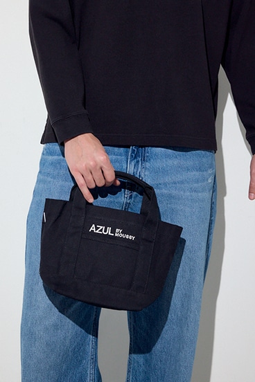 ロゴ刺繍ミニトートバック