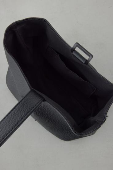 パッチ合皮巾着バッグ 詳細画像