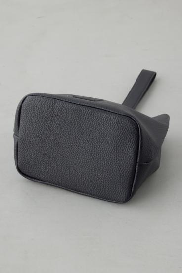 パッチ合皮巾着バッグ 詳細画像