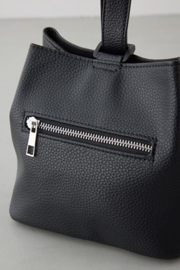 パッチ合皮巾着バッグ 詳細画像