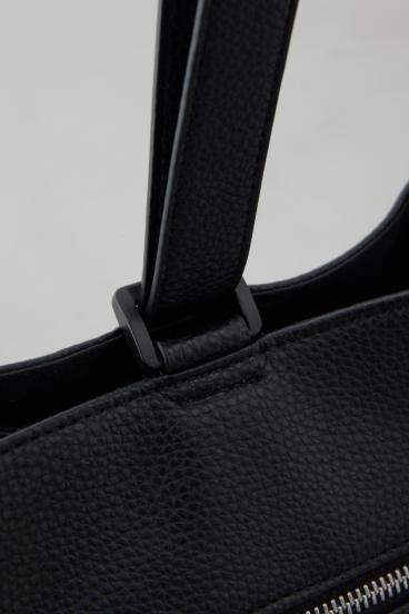 パッチ合皮巾着バッグ 詳細画像