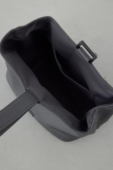 パッチ合皮巾着バッグ 詳細画像