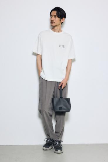 パッチ合皮巾着バッグ 詳細画像