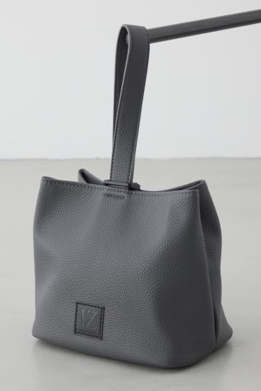 パッチ合皮巾着バッグ 詳細画像