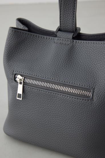 パッチ合皮巾着バッグ 詳細画像