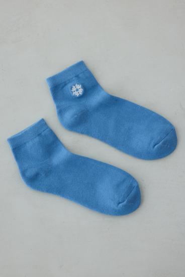 ワンポイント刺繍アンクルソックス